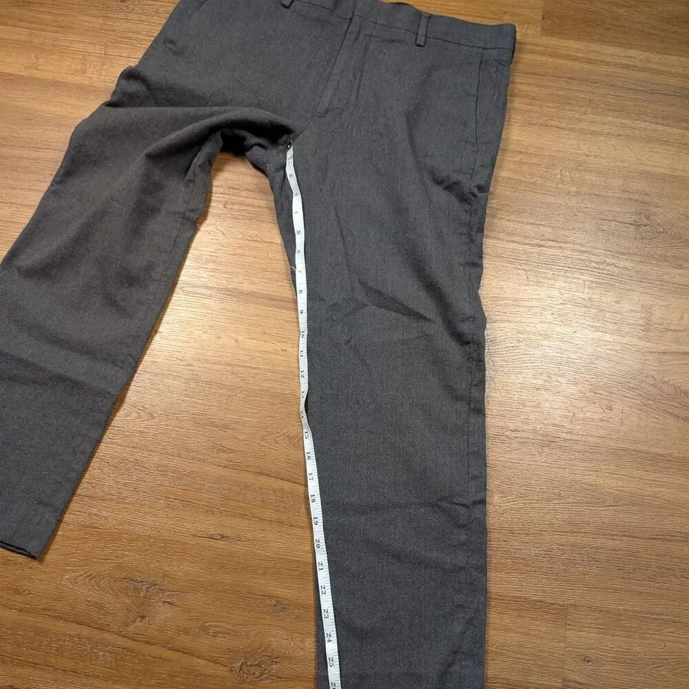 J.Crew Ludlow Dress Pants Mens 34x30(27) Gray Slim Fit Moon British Wool Blend
